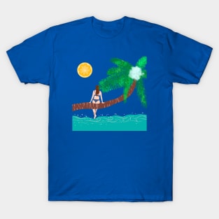 Woman at the beach 10 T-Shirt